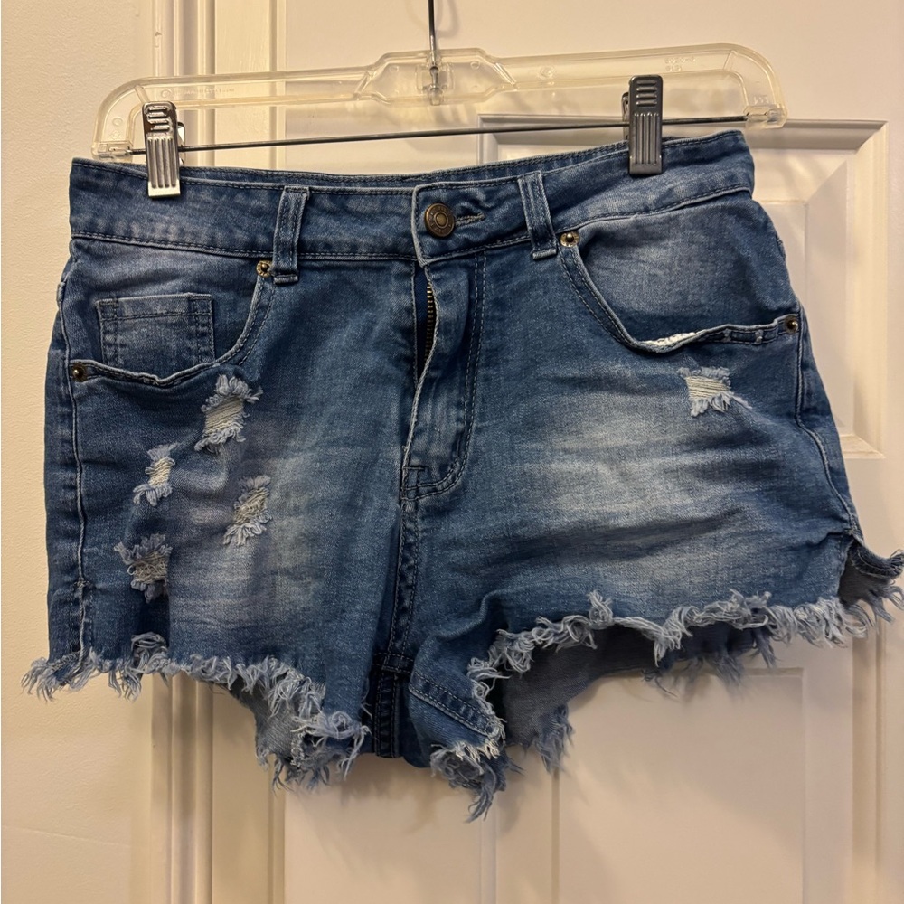 Distressed Denim Women Shorts